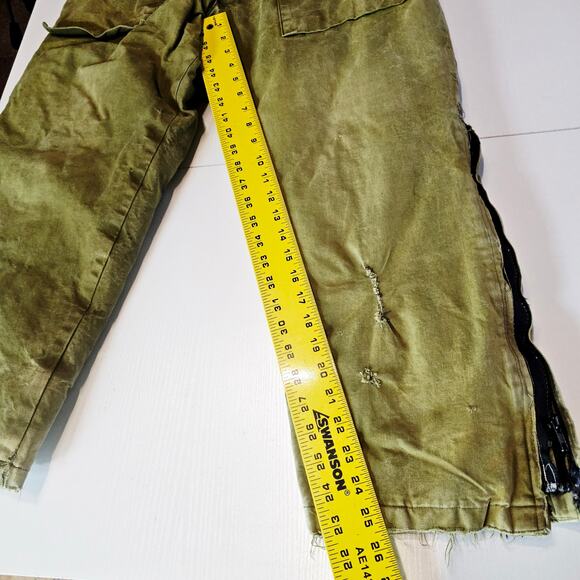 Vintage 1940's A-9 Flight Pilot Bibs Pants Trouser Air Forces Waist 30 RARE 3725 - Picture 5 of 12
